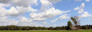 little log cabin heart clouds